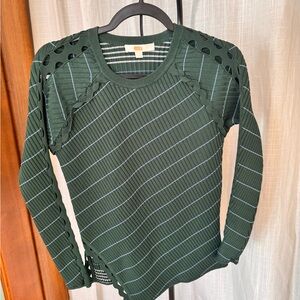 Jonathan Simkhai Olive Green Striped Sweatshirt